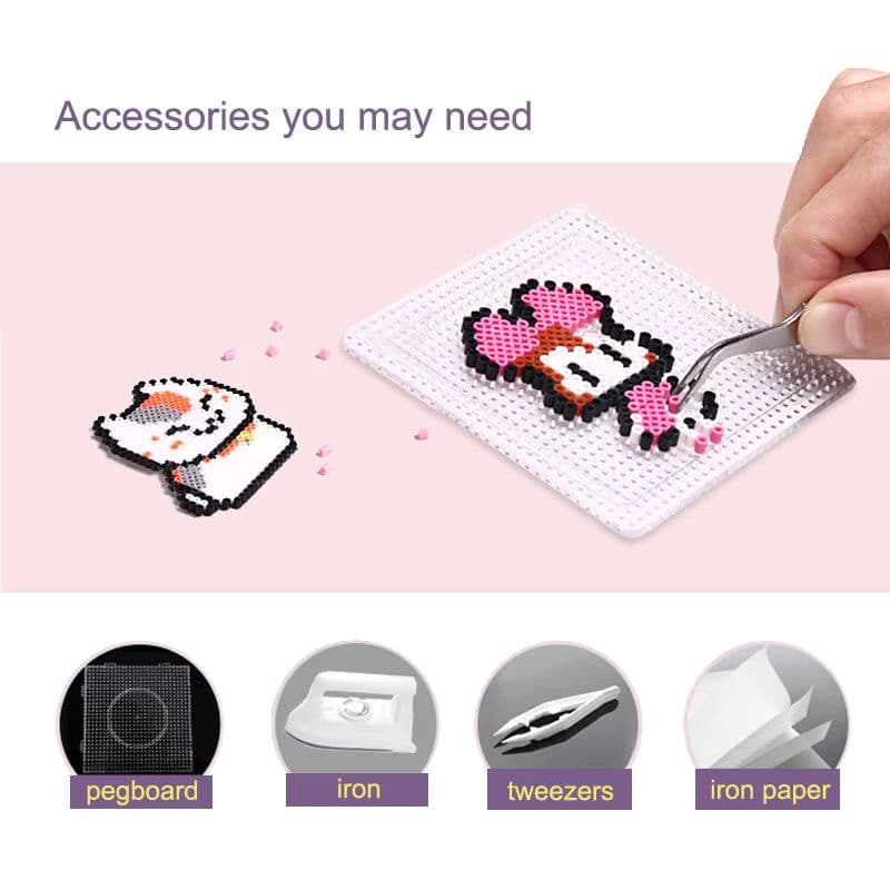 image-Yantjouet 5MM Glow in Dark Pixel Puzzle Beads - Creative DIY Toy Set