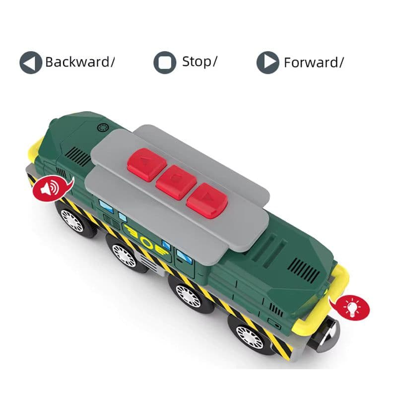 image-Abay Wooden Train Set - Magnetic Connectivity - Educational Toy for Kids