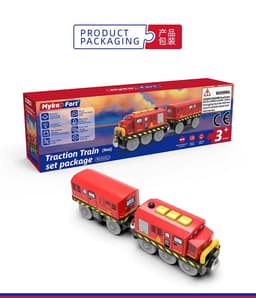 image-Abay Wooden Train Set - Magnetic Connectivity - Educational Toy for Kids