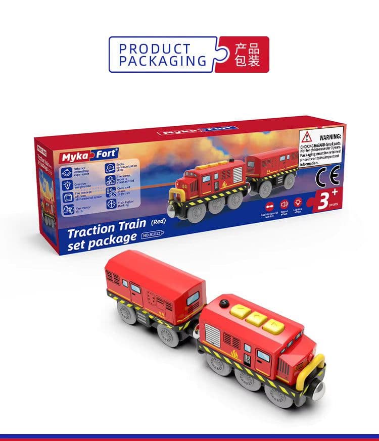 image-Abay Wooden Train Set - Magnetic Connectivity - Educational Toy for Kids