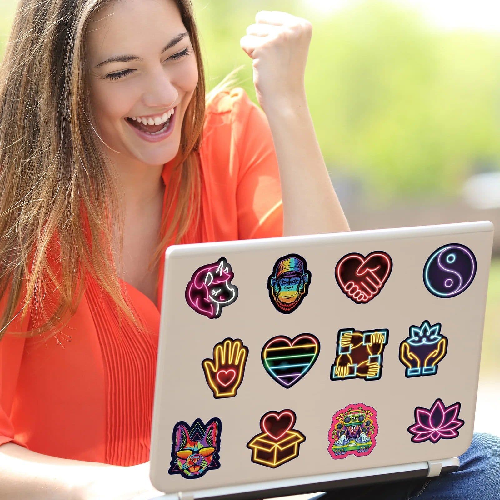 image-Waterproof Vinyl Stickers - Versatile for Phone, Laptop & Travel Items