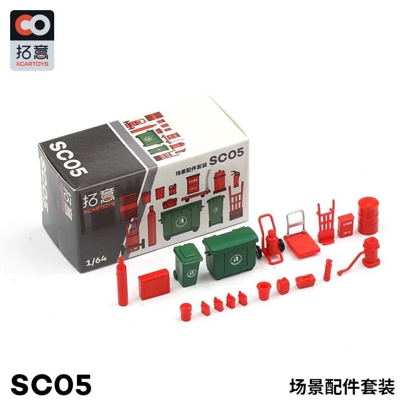 image-XCARTOYS 1/64 Diecast Car Maintenance Tools Set for Model Scenes
