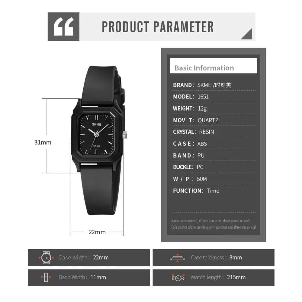 image-Skmei Stylish Quartz Watch with Water Resistance - Model 1651