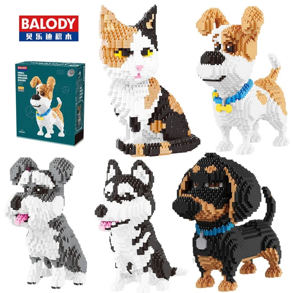 image-BALODY Cartoon Dog Building Blocks - Fun and Creative Toy for Kids