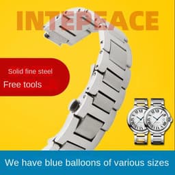 image-HUANGZHI Stainless Steel Watch Band for Cartier Blue Balloon - 190mm