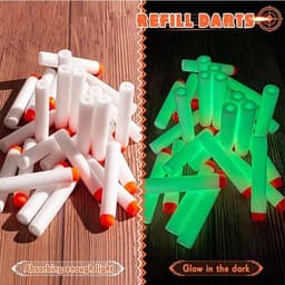 image-100Pcs Glow in Dark Darts for Nerf N-Strike Elite - Perfect for Playtime