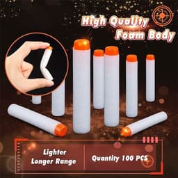 image-100Pcs Glow in Dark Darts for Nerf N-Strike Elite - Perfect for Playtime