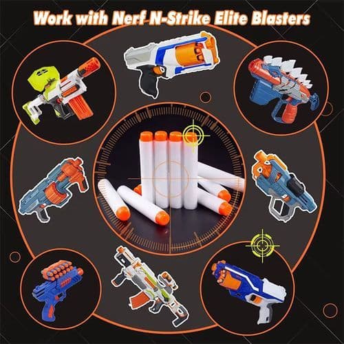 image-100Pcs Glow in Dark Darts for Nerf N-Strike Elite - Perfect for Playtime