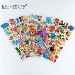 image-Monssjay Self-Adhesive Cartoon Stickers - Fun for Kids - 8 Sheets
