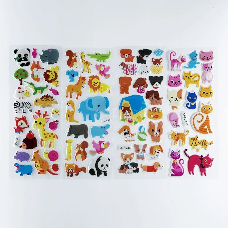 image-Monssjay Self-Adhesive Cartoon Stickers - Fun for Kids - 8 Sheets