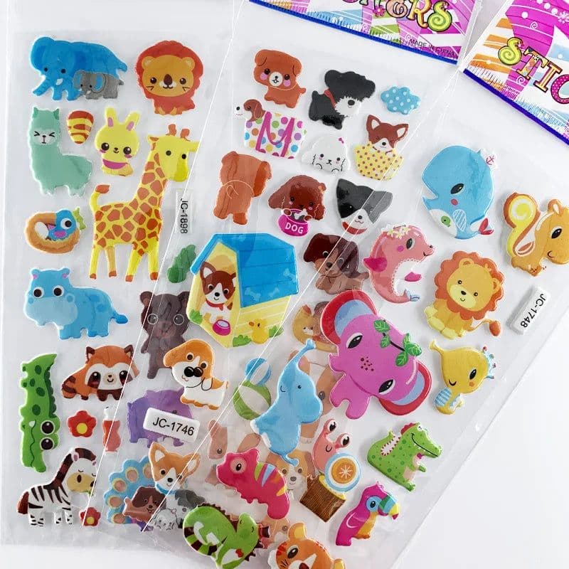 image-Monssjay Self-Adhesive Cartoon Stickers - Fun for Kids - 8 Sheets