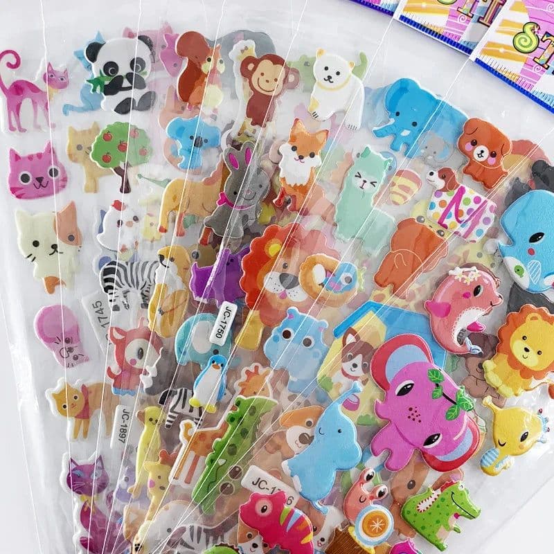 image-Monssjay Self-Adhesive Cartoon Stickers - Fun for Kids - 8 Sheets