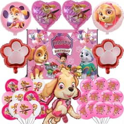 image-TAKARA TOMY Pink Paw Patrol Skye Party Supplies - Fun Birthday Decorations