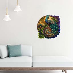 image-Personalised 3D Peacock Wooden Puzzle for Educational Fun - Age 14+