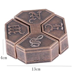 image-Gootrades Luban Lock Puzzle Toy - Educational Metal Brain Teaser Game