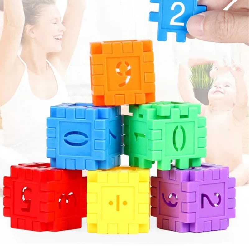 image-Miuioee 100Pcs Number Building Blocks - Colourful Learning Toy for Children