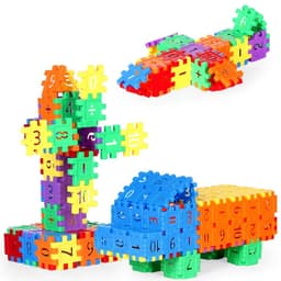 image-Miuioee 100Pcs Number Building Blocks - Colourful Learning Toy for Children