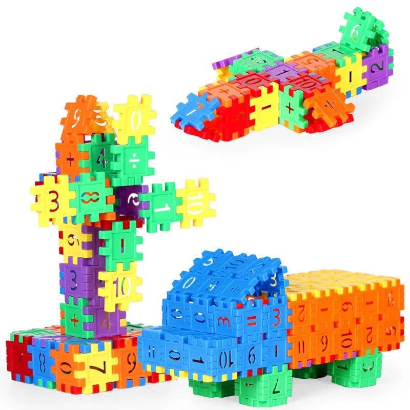 image-Miuioee 100Pcs Number Building Blocks - Colourful Learning Toy for Children