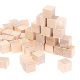 image-DIAPER&CORED Natural Wood Craft Blocks - 100 Eco-Friendly DIY Building Cubes