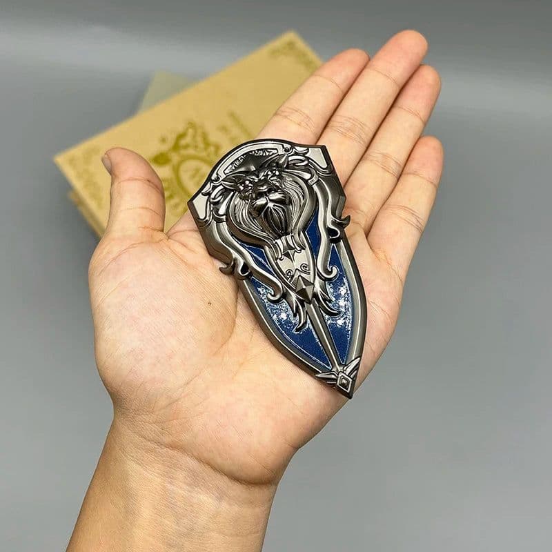 image-Lion's Head Shield Metal Model - Movie Merchandise - 1:6 Doll Accessory