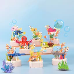 image-Perpetual Bouquet Tulip Building Block 3D Model for Home Decoration