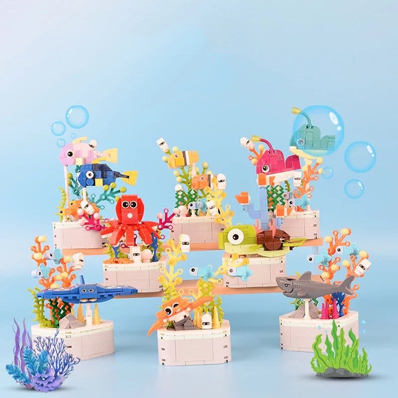 image-Perpetual Bouquet Tulip Building Block 3D Model for Home Decoration