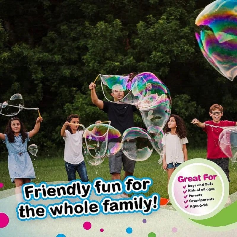 image-MEADE Giant Bubble Maker Wand - Durable Outdoor Fun for Kids