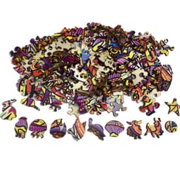 image-Warm Fox Family 3D Wooden Puzzle - Creative Gift for All Ages