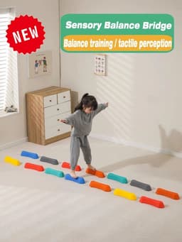 image-GSF Stepping Stone Balance Bridge - Outdoor Sensory Training Equipment