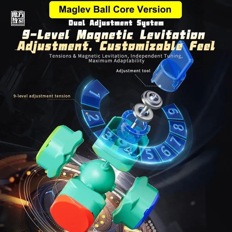 image-RS3M V5 Magnetic Puzzle Cube - Lightweight Design for Smooth Play