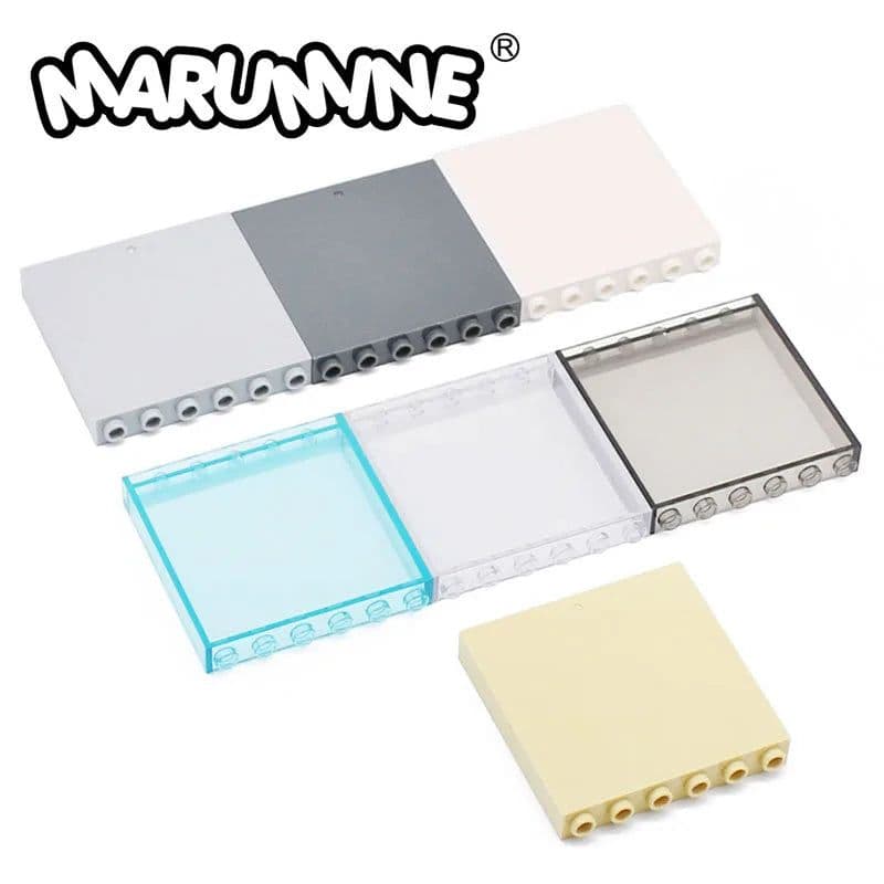 image-MARUMINE 20PCS 1x6x5 Window Glass Panel for Fantasy Building Blocks