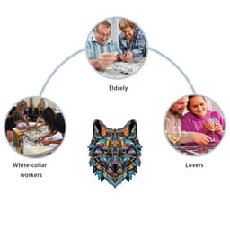 image-Wolf 3D Wooden Puzzle - Stress Relief Home Decor & Interactive Toy