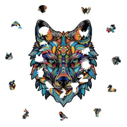 image-Wolf 3D Wooden Puzzle - Stress Relief Home Decor & Interactive Toy