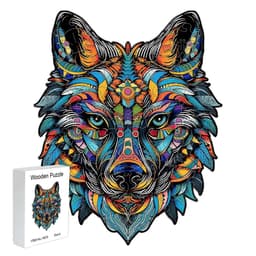 image-Wolf 3D Wooden Puzzle - Stress Relief Home Decor & Interactive Toy
