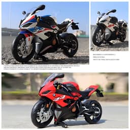 image-MAKEDA 1:12 BMW S1000RR Diecast Motorcycle Toy - Exquisite Detail & Durability