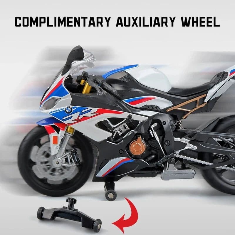 image-MAKEDA 1:12 BMW S1000RR Diecast Motorcycle Toy - Exquisite Detail & Durability