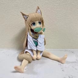 image-Kawaii Girl Anime Figure - Sakura Soybean Flour Collectible PVC Doll
