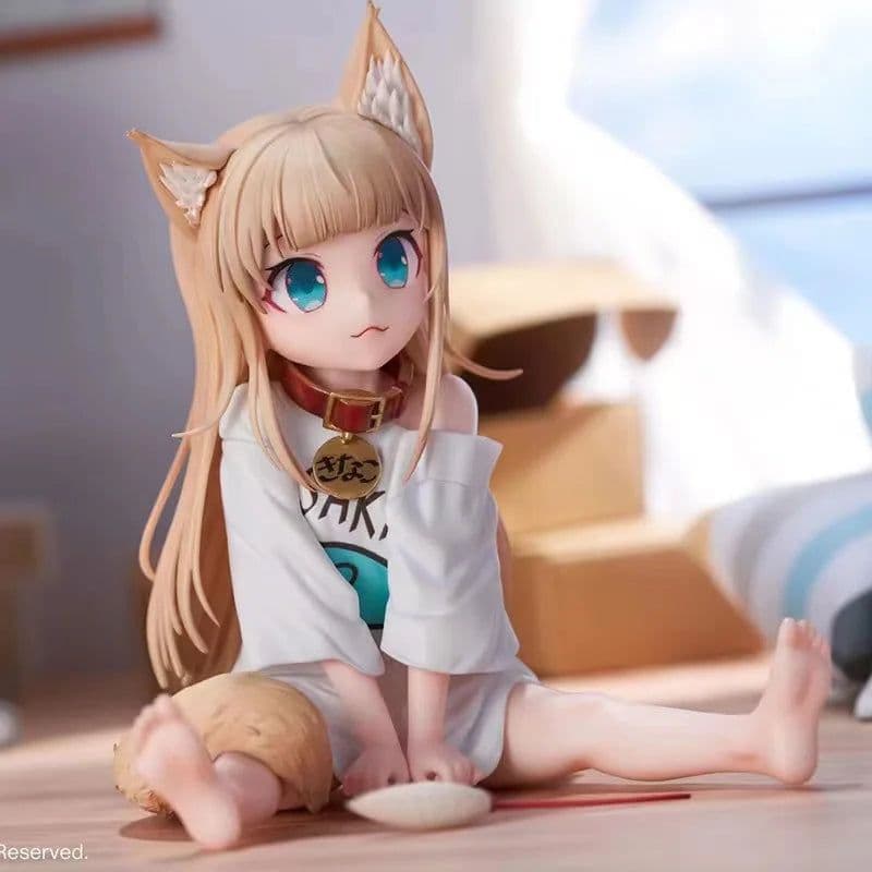 image-Kawaii Girl Anime Figure - Sakura Soybean Flour Collectible PVC Doll