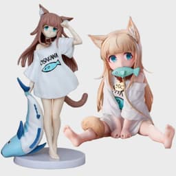 image-Kawaii Girl Anime Figure - Sakura Soybean Flour Collectible PVC Doll