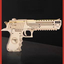 image-CTMA 3D Wooden Rubber Band Gun Puzzle - Creative Assembly Toy for Kids