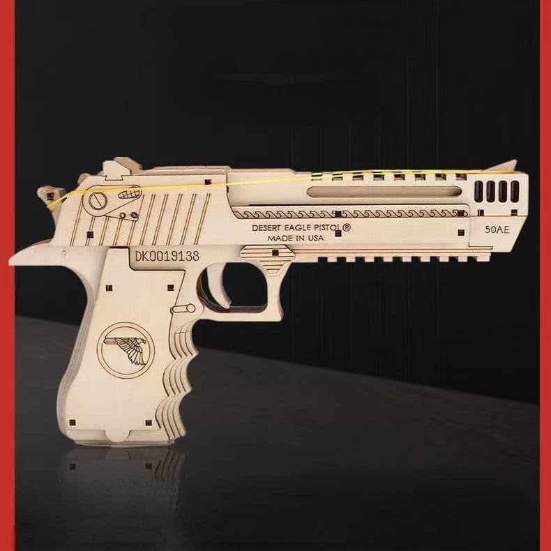 image-CTMA 3D Wooden Rubber Band Gun Puzzle - Creative Assembly Toy for Kids