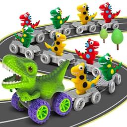image-TONERJU Dinosaur Race Track Set - Endless Fun & Creative Play for Kids