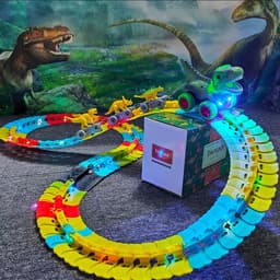image-TONERJU Dinosaur Race Track Set - Endless Fun & Creative Play for Kids