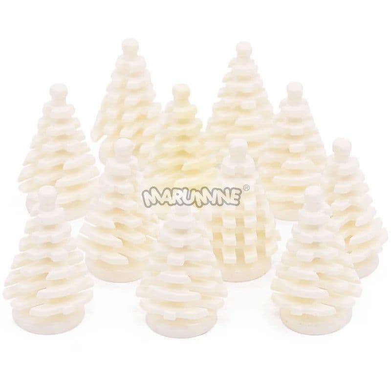 image-MARUMINE Small Spruce Tree Building Block Accessories Pack of 10