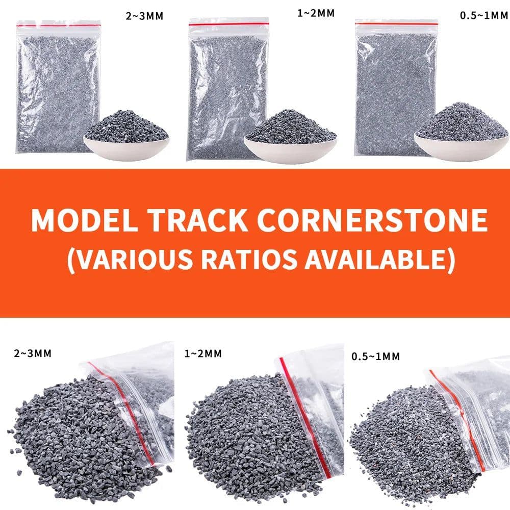 image-TERAYSUN 0.5-3MM Crushed Stone Roadbed Diorama Kits for Model Railway