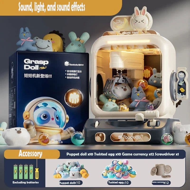image-DIY Coin Operated Mini Claw Crane Game - Fun Kids Play Toy