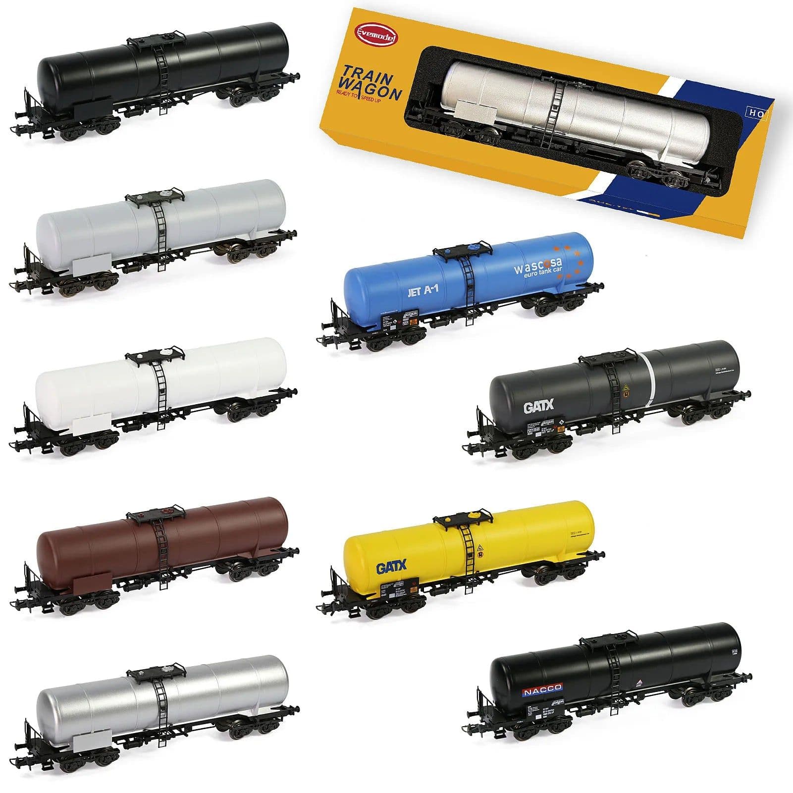 image-Evemodel HO Scale Tank Wagon - Realistic Transportation Model for Collectors