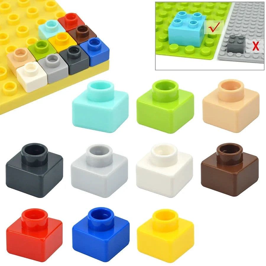 image-DUOP 30Pcs Big Size Thin Building Blocks for Creative DIY Construction