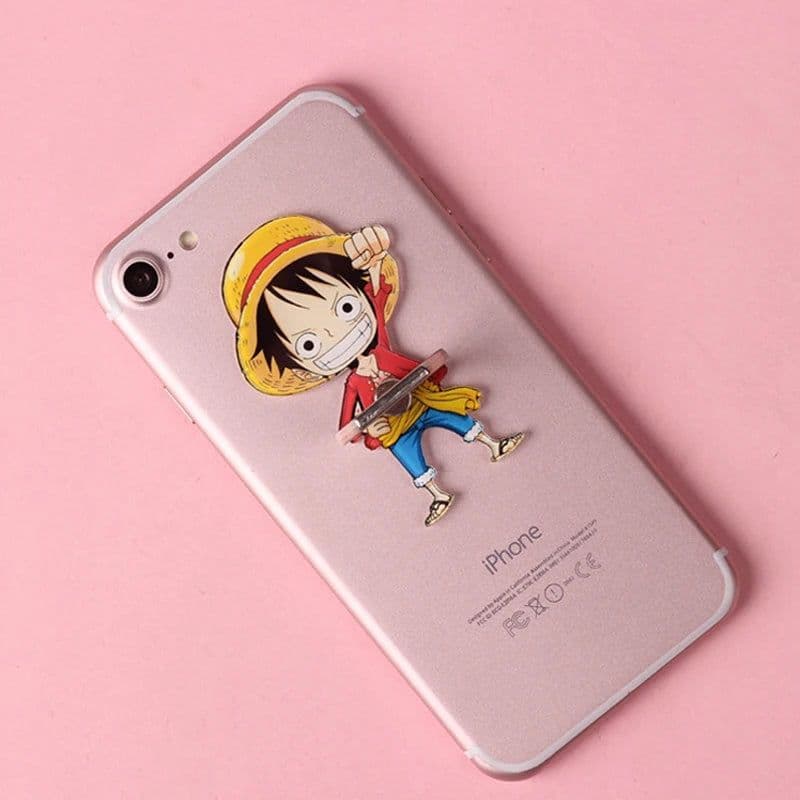image-Bandai One Piece Luffy Finger Ring Mobile Holder - Fun & Functional Stand