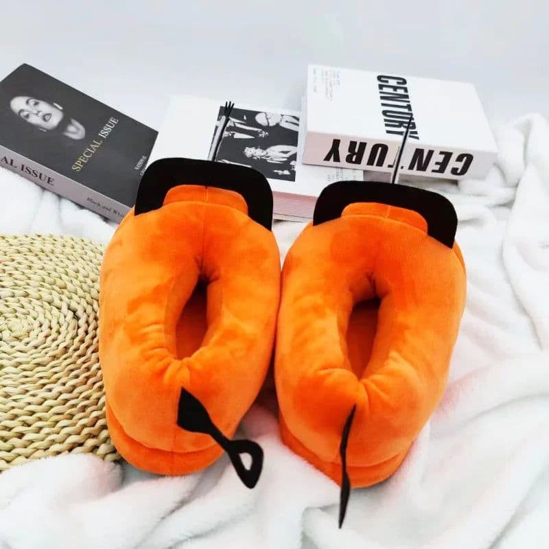image-Bandai Plush Pochita Slipper - Soft Anime Comfort for Winter Wear